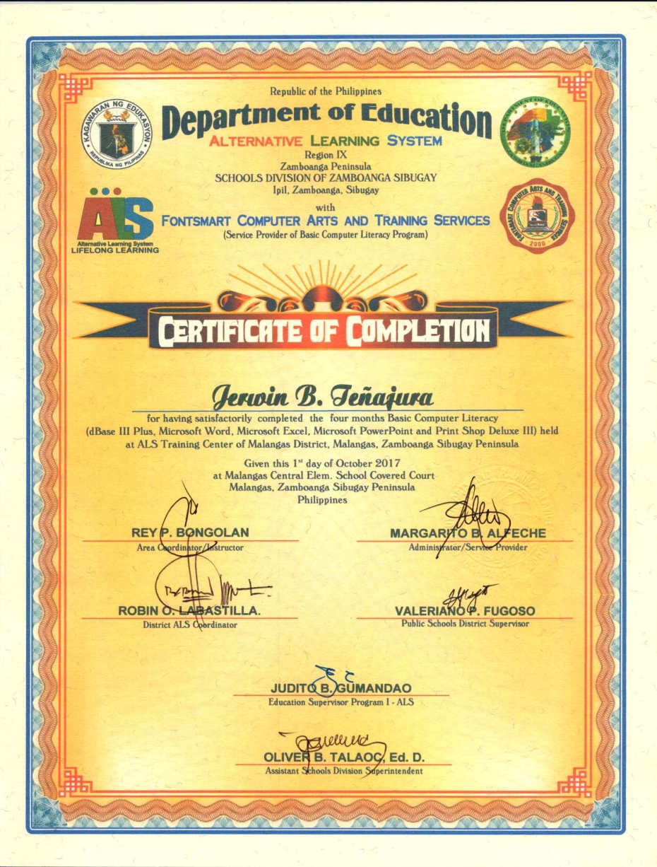 Computer Literacy Cert